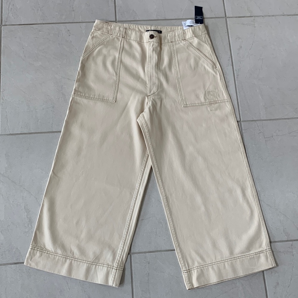 Abercrombie & Fitch cream culottes. Size XL. New.